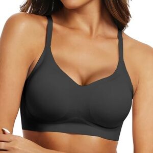 Seamless Wireless Comfort Bra - Black